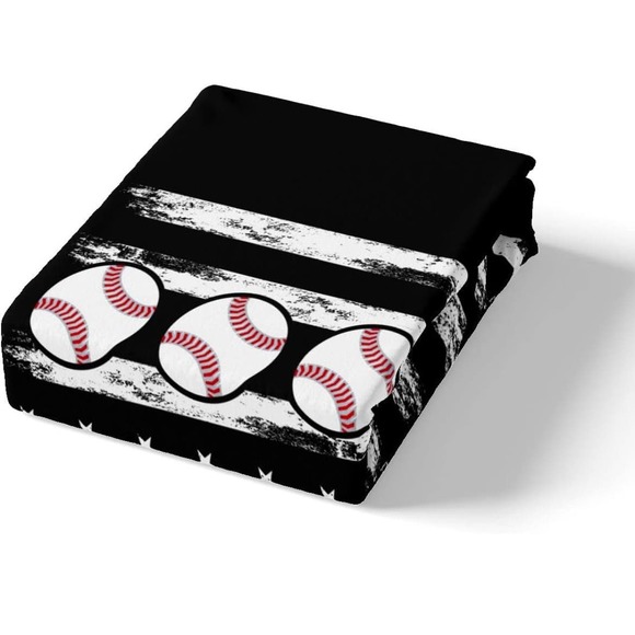 Baseball Comforter Cover American Flag Bedding Set King Size - Picture 5 of 6